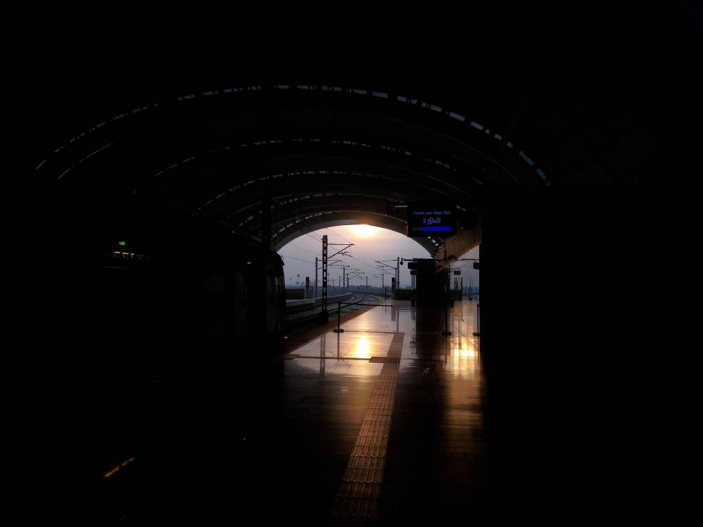 Sunset at Metro Station