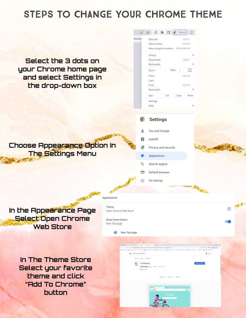 Google Chrome Theme changing guide