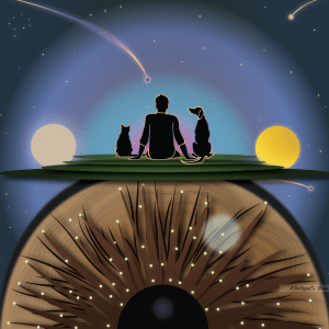 Illustration of a dog and a cat