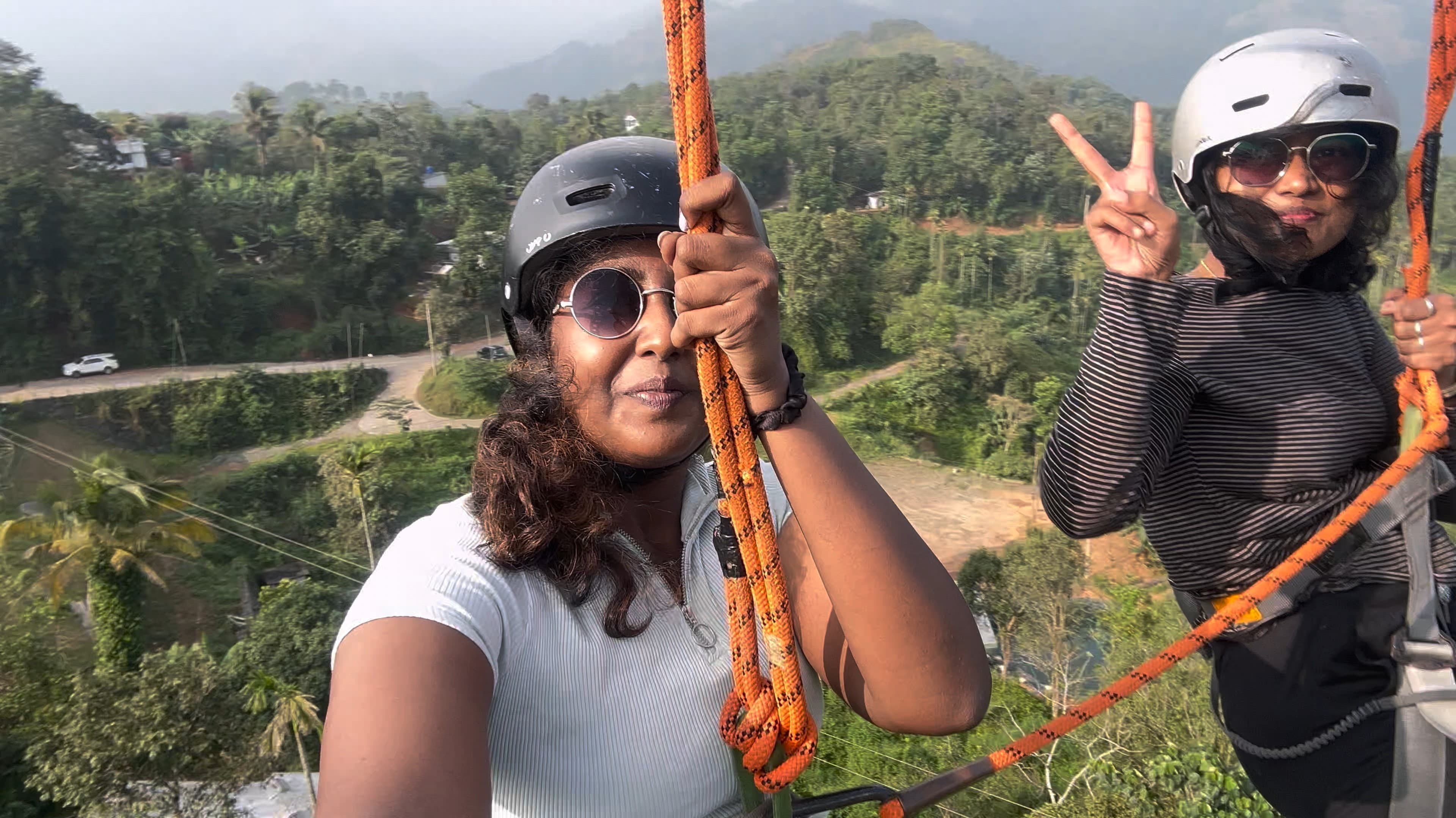 Zipline in Adventure park
